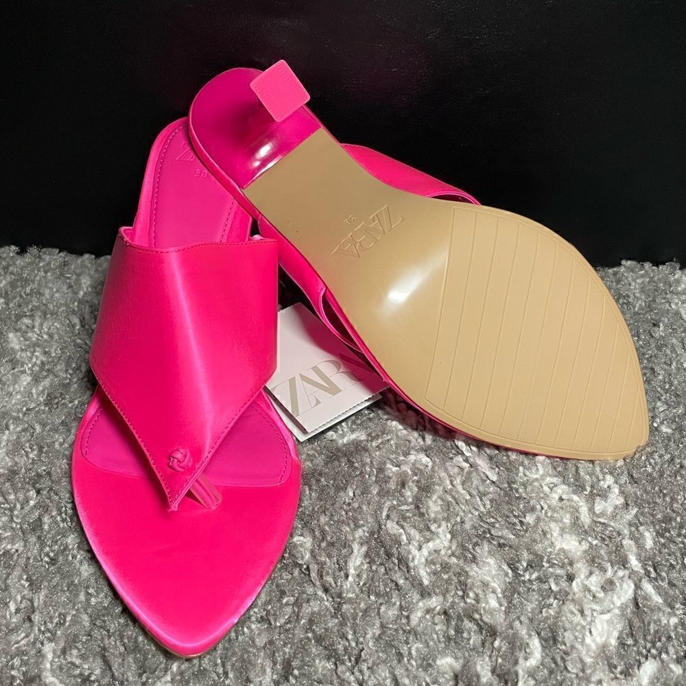 NWT Zara Satin Effect High Heel Sandals - Picture 11 of 12